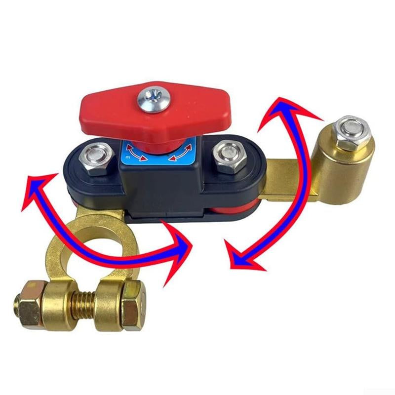 2Pcs Car Battery Power Cut-Off Switch Breaker, Pure Copper Stable Transmission High Conductivity Disconnect Switch Smart Battery Disconnect for Car Truck Boat Rv Supplies