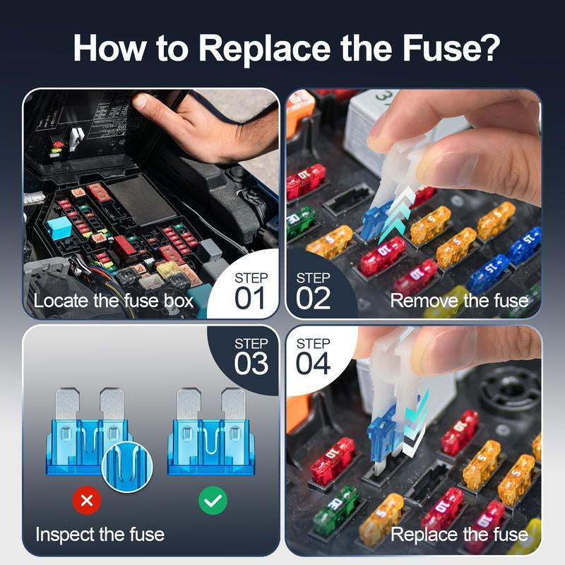300Pcs Car Fuse Assortment Kit, 150 Mini Blade Fuses Automotive + 150 Standard Auto Fuses + Puller – Replacement for RV Camper Boat Truck (2Amp 3A 5A 7.5A 10A 15A 20A 25A 30A 35A 40A)