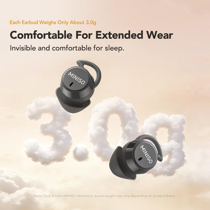 MINISO MS217 Wireless Earbuds Bluetooth 6.0 Headphones, Sleep Earbuds, Waterproof Wireless Earphones, Mini Invisible in Ear Earbuds, Suitable for Office, Sports, Sleeping, Study and Audio Calls, Built in Microphone, Gaming Bluetooth Headphones
