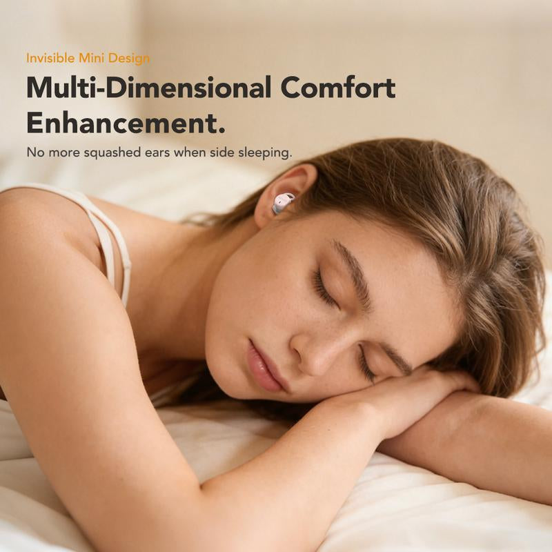 MINISO MS217 Wireless Earbuds Bluetooth 6.0 Headphones, Sleep Earbuds, Waterproof Wireless Earphones, Mini Invisible in Ear Earbuds, Suitable for Office, Sports, Sleeping, Study and Audio Calls, Built in Microphone, Gaming Bluetooth Headphones