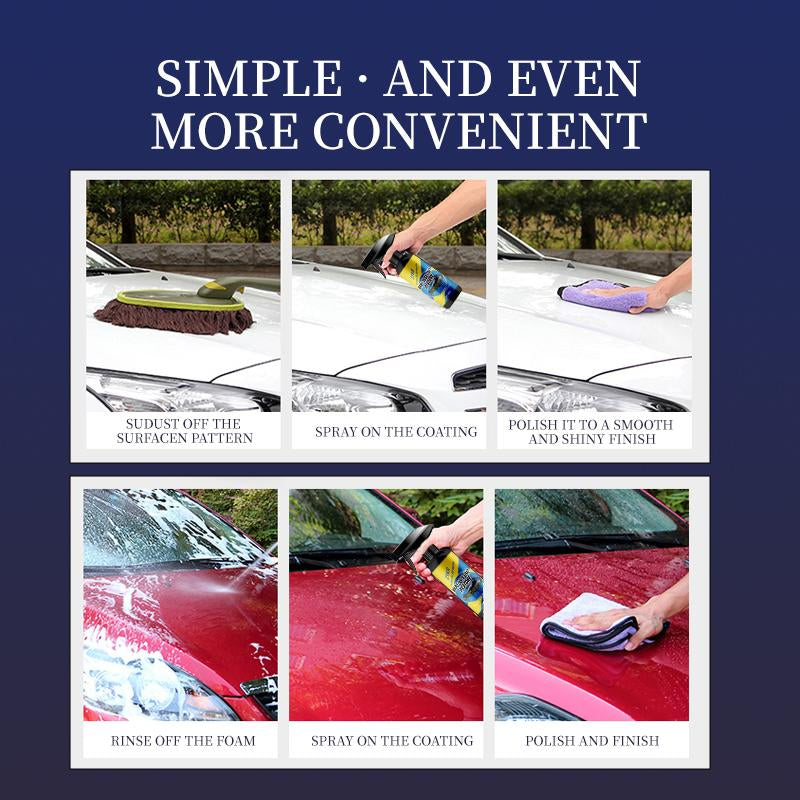 ZYKR Car Nano Quick-Coat Restore-Coating Spray-Advanced Automobile Quick-Acting Coating Agent with Dust -Proof and Glazing Effects -Long Lasting Car Showroom Gloss That LASTS 350Ml