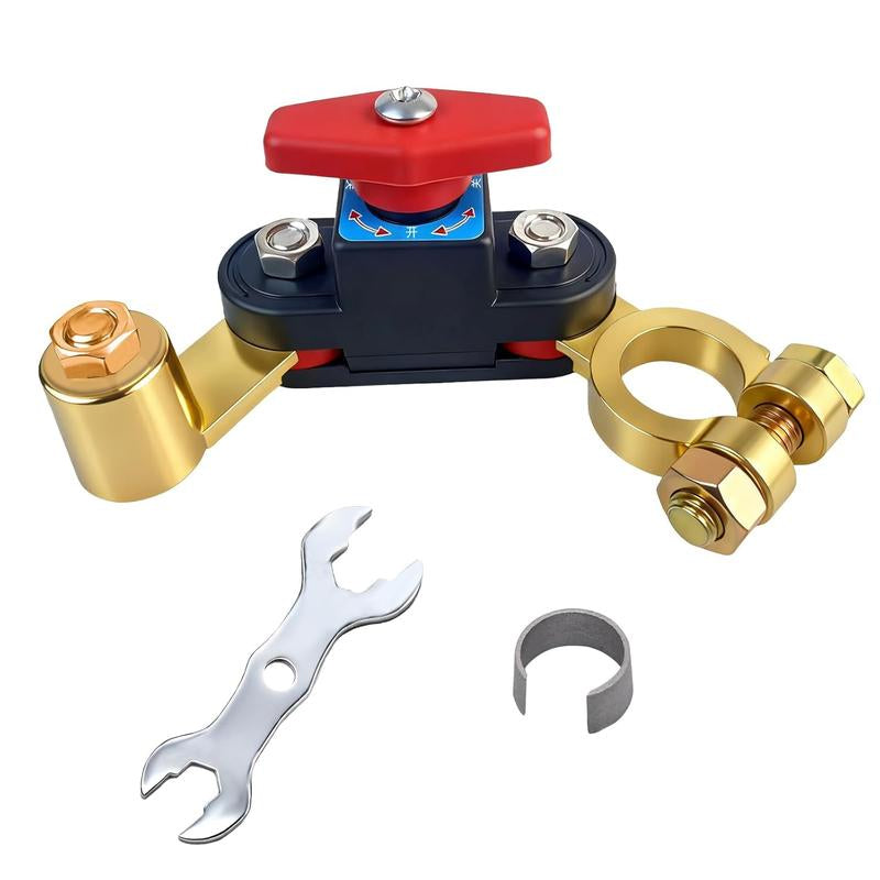 2Pcs Car Battery Power Cut-Off Switch Breaker, Pure Copper Stable Transmission High Conductivity Disconnect Switch Smart Battery Disconnect for Car Truck Boat Rv Supplies