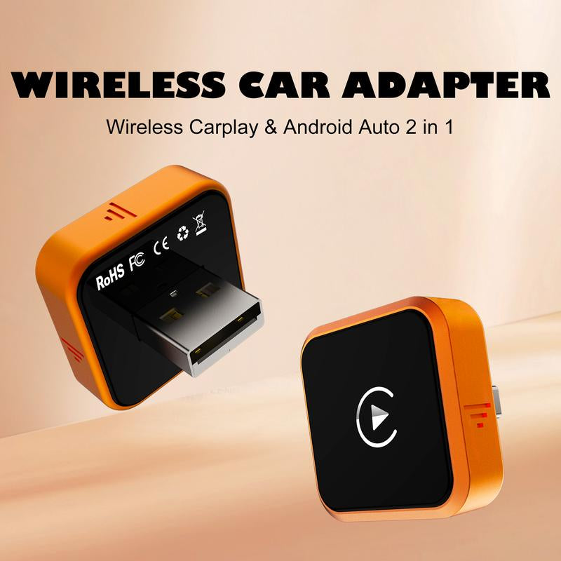 New Carplay 2026 Wireless Adapter - Mini Cube Pro 3.0 Plug & Play, Auto-Reconnect for Iphone & Android