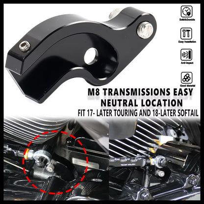 For HD 17-Up Touring and 18-Up Softail NEW Motorcycle EZ-SHIFT Neutral Assist Bracket for M8 Transmissions Easy Neutral Location