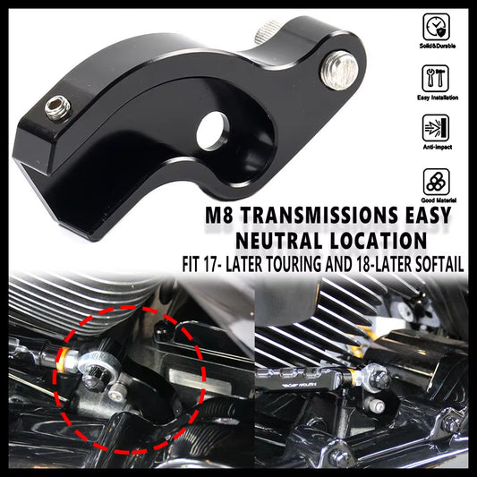 For HD 17-Up Touring and 18-Up Softail NEW Motorcycle EZ-SHIFT Neutral Assist Bracket for M8 Transmissions Easy Neutral Location