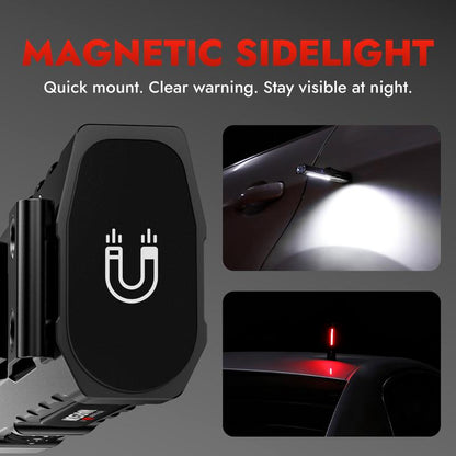 【Holiday Haul】 WARSUN T9 EDC Flashlight, 1500 Lumens Multi-Light LED Flashlight with Laser Red & UV Light, USB-C Rechargeable, Magnetic Tail Clip, Side Flood Light, Battery Indicator