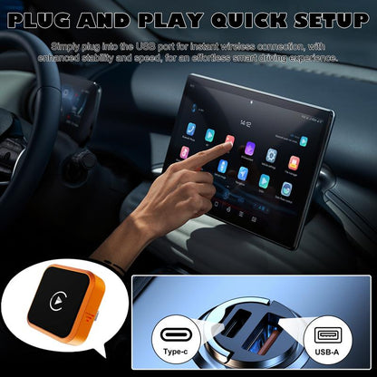 New Carplay 2026 Wireless Adapter - Mini Cube Pro 3.0 Plug & Play, Auto-Reconnect for Iphone & Android