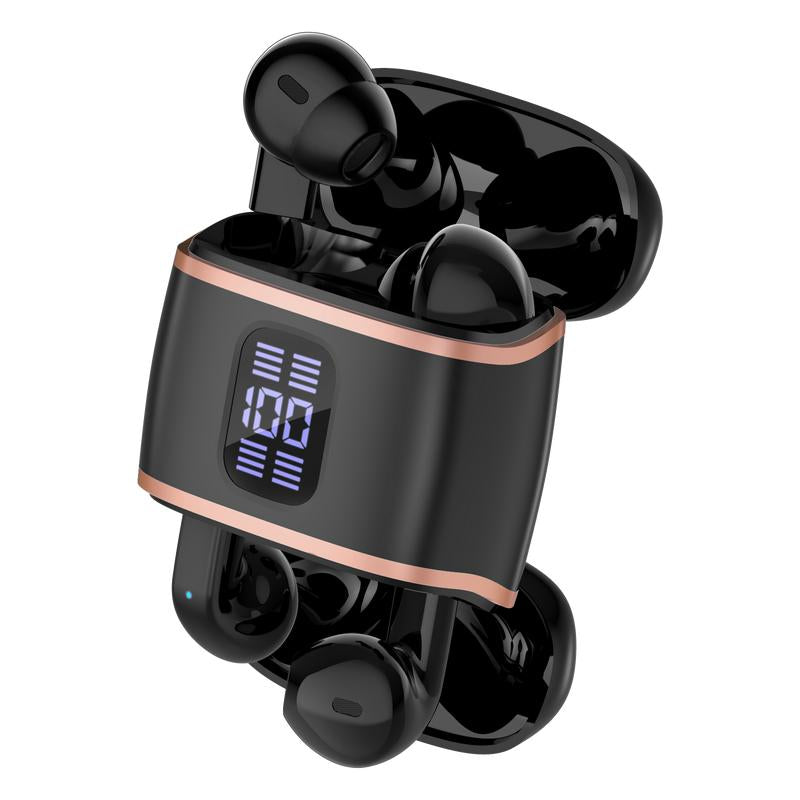 J40 Couple'S Earbuds Stylish TWS Bluetooth 5.4 Headphones with LED Battery Display Hifi Sound Auto Pairing 120H Standby Long Battery Life Comfortable In-Ear for Daily Use Work Calls Sports Workout Travel High-Performance Detachable Earphones
