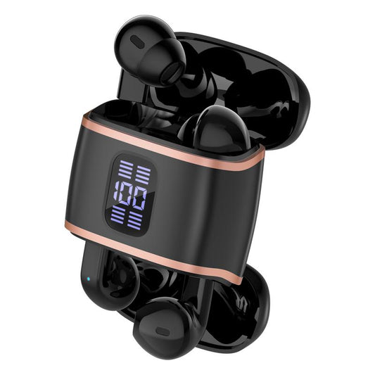 J40 Couple'S Earbuds Stylish TWS Bluetooth 5.4 Headphones with LED Battery Display Hifi Sound Auto Pairing 120H Standby Long Battery Life Comfortable In-Ear for Daily Use Work Calls Sports Workout Travel High-Performance Detachable Earphones