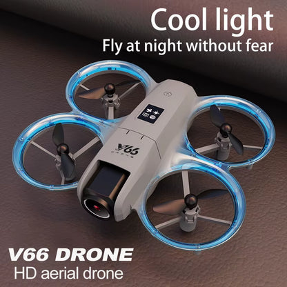 V66 Mini Drone with Camera 4K HD Wifi FPV Drone Obstacle Avoidance Pocket Remote Control Helicopter Quadcopter Gift for Kids Toy