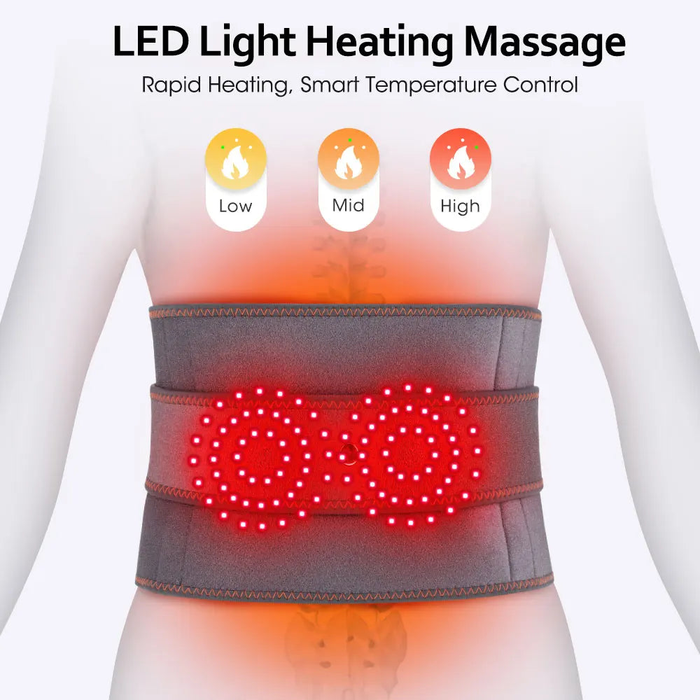 New Upgrade Electric Heating Waist Massager Support Belt Vibration Hot Compress Brace Belt Back Relax 3 Gears Adjustment