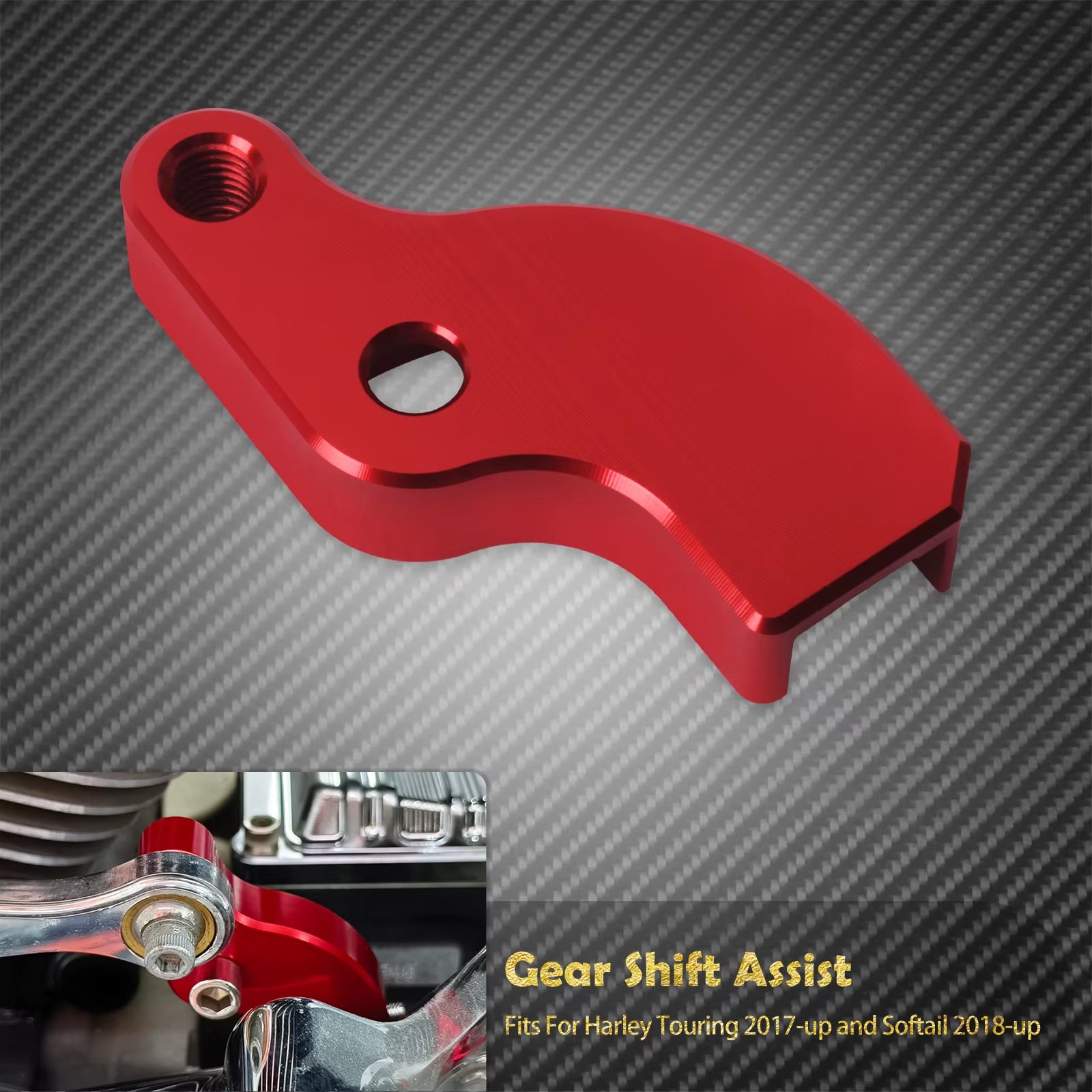 Motorcycle Gear Shift Assist Transmission Booster Aluminium for Harley Softail 18-UP Breakout Touring 2017-UP Street Road Glide