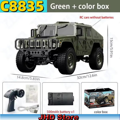 for JJRC C8835 RC Car Simulation 4X4 All-Terrain 2.4G Off-Road Climbing Electric Truck with LED Light with Spare Battery