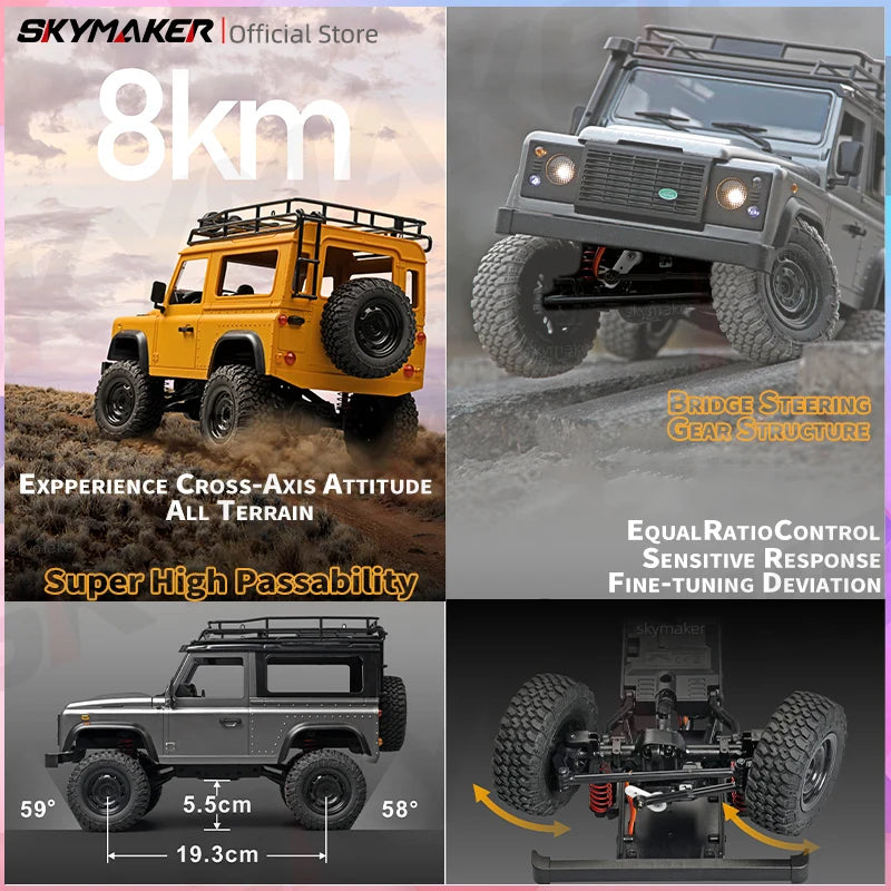 Landy DEfender RC MN98 1:12 2.4G 4WD Rock Crawler 