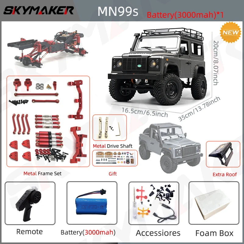 Landy DEfender RC MN98 1:12 2.4G 4WD Rock Crawler 