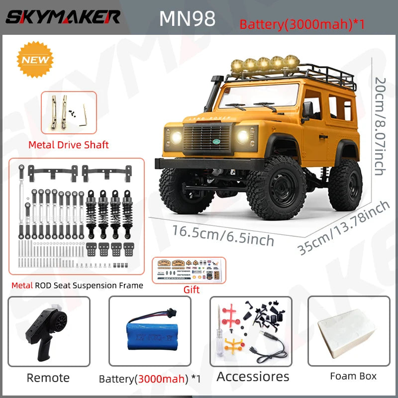 Landy DEfender RC MN98 1:12 2.4G 4WD Rock Crawler 