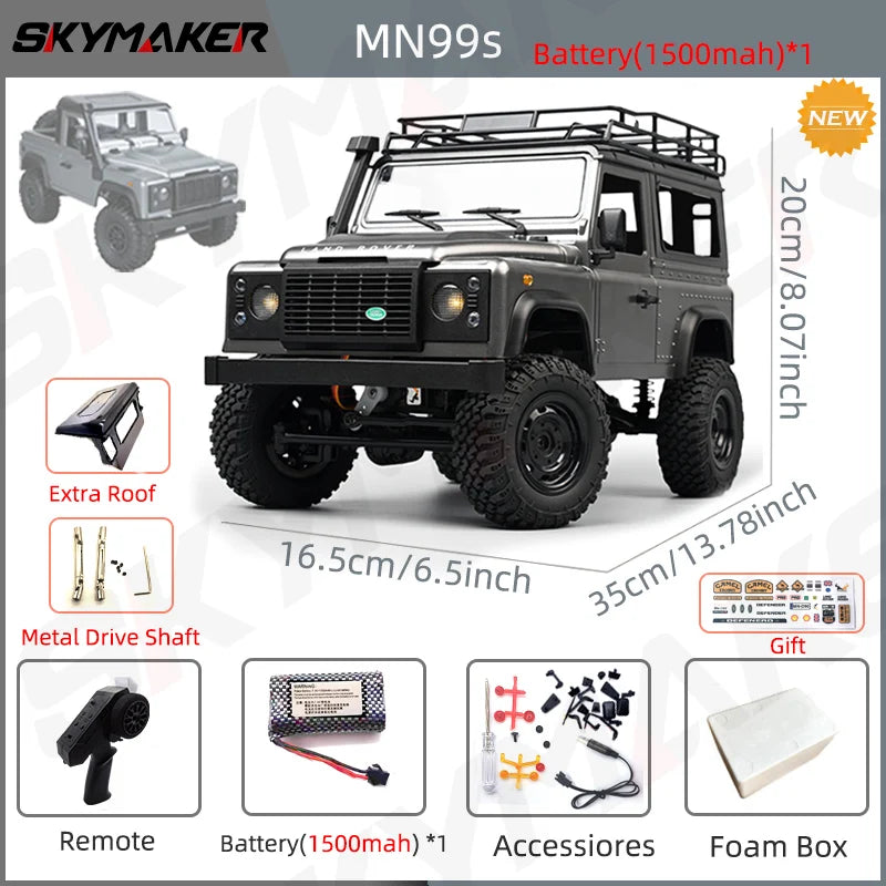 Landy DEfender RC MN98 1:12 2.4G 4WD Rock Crawler 