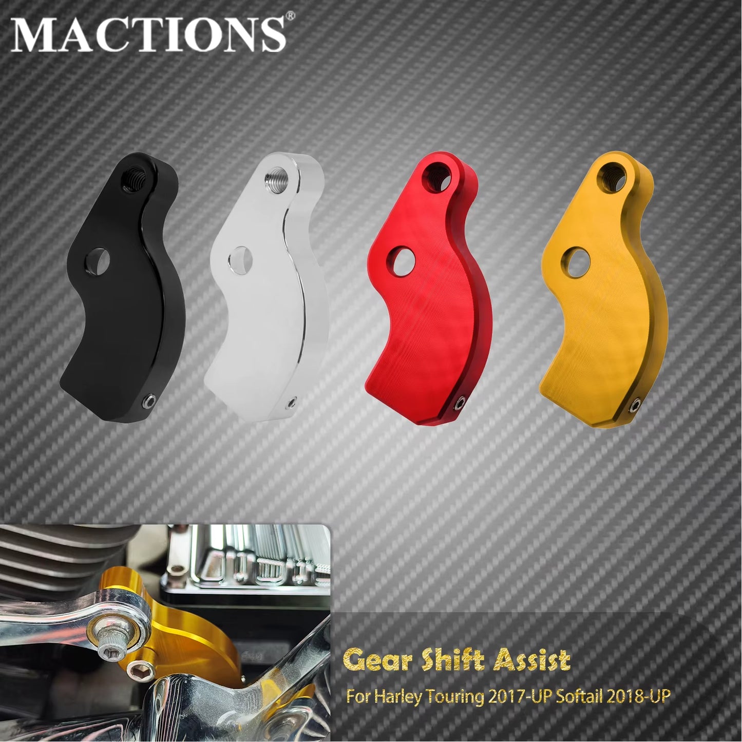 Motorcycle Gear Shift Assist Transmission Booster Aluminium for Harley Softail 18-UP Breakout Touring 2017-UP Street Road Glide