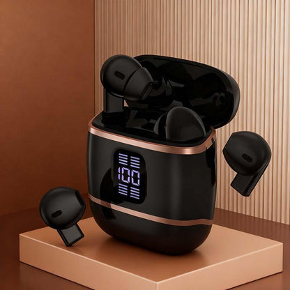 J40 Couple'S Earbuds Stylish TWS Bluetooth 5.4 Headphones with LED Battery Display Hifi Sound Auto Pairing 120H Standby Long Battery Life Comfortable In-Ear for Daily Use Work Calls Sports Workout Travel High-Performance Detachable Earphones