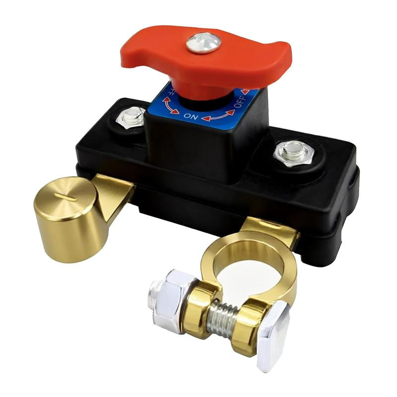 2Pcs Car Battery Power Cut-Off Switch Breaker, Pure Copper Stable Transmission High Conductivity Disconnect Switch Smart Battery Disconnect for Car Truck Boat Rv Supplies