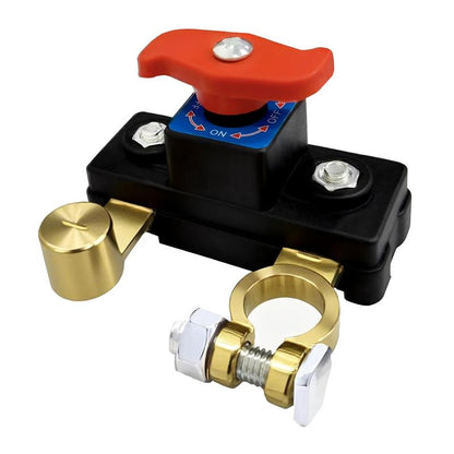 2Pcs Car Battery Power Cut-Off Switch Breaker, Pure Copper Stable Transmission High Conductivity Disconnect Switch Smart Battery Disconnect for Car Truck Boat Rv Supplies