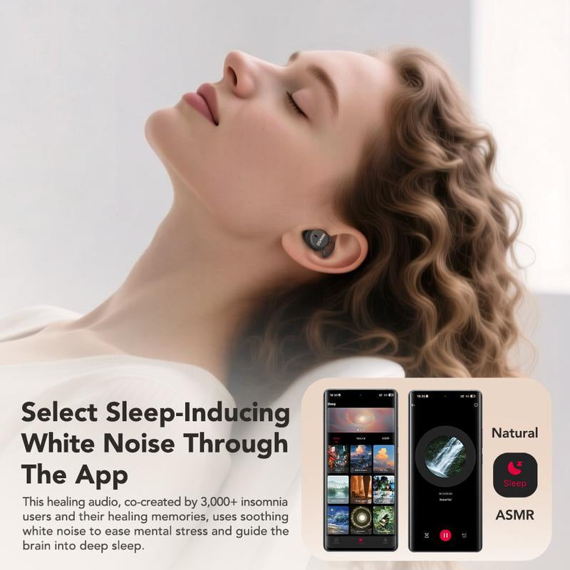 MINISO MS217 Wireless Earbuds Bluetooth 6.0 Headphones, Sleep Earbuds, Waterproof Wireless Earphones, Mini Invisible in Ear Earbuds, Suitable for Office, Sports, Sleeping, Study and Audio Calls, Built in Microphone, Gaming Bluetooth Headphones