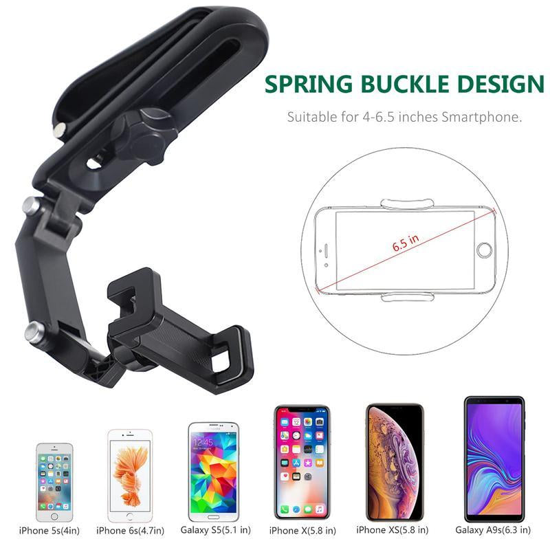 1080° Multi-Function Car Sun Visor Phone Holder | 360° Rotatable Retractable | Universal Fit for All Scenes