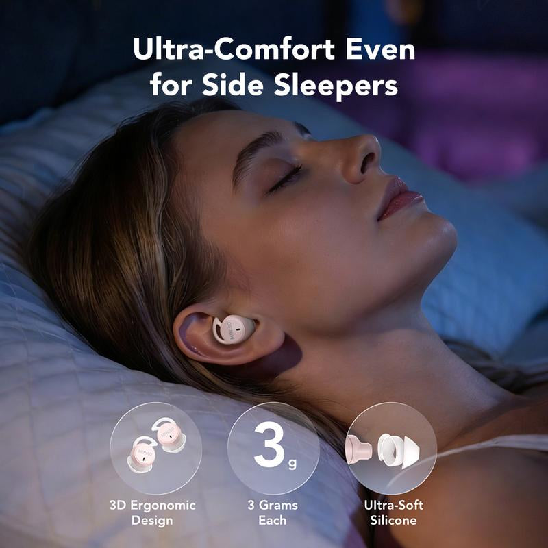 MINISO MS217 Wireless Earbuds Bluetooth 6.0 Headphones, Sleep Earbuds, Waterproof Wireless Earphones, Mini Invisible in Ear Earbuds, Suitable for Office, Sports, Sleeping, Study and Audio Calls, Built in Microphone, Gaming Bluetooth Headphones