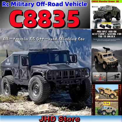 for JJRC C8835 RC Car Simulation 4X4 All-Terrain 2.4G Off-Road Climbing Electric Truck with LED Light with Spare Battery